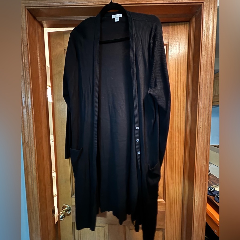 J. Jill Elegant Black Knitwear Cardigan XL